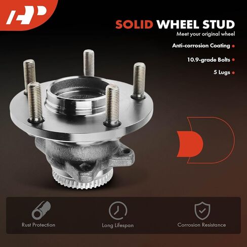 محمل العجلة الخلفية الممتازة ومجموعة المحور مع حلقة ABS و5 عروة متوافقة مع Mitsubishi Eclipse 2005-2012، Galant 2004-2012، مع ABS رباعي العجلات in Saudi Arabia
