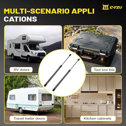 SX200P1-11-DC 20" Gas Strut, 15 Lbs / 66N Lift Support Gas Spring for RV Door, Travel Trailer Doors, Kitchen Cabinets, Tool Box Lids - 2 Pcs in Saudi Arabia