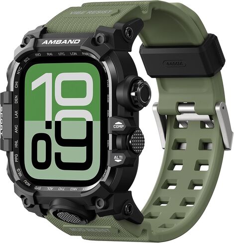 جراب متين من amBand M3 مع حزام مصمم لساعة Apple Series SE2/SE/6/5/4 مقاس 44 ملم - أسود in Kuwait