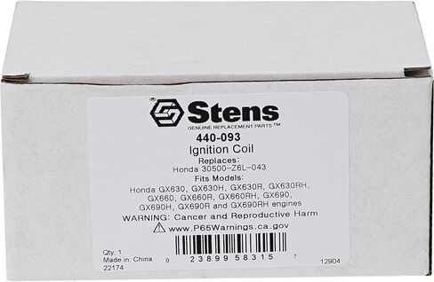 ملف إشعال Stens 440-093 متوافق مع/بديل لمحركات Honda GX630، GX630H، GX630R، GX630RH، X660، GX660R، GX660RH، GX690، GX690H، GX690R وGX690RH 30500-Z6L-033، 30500-Z6L-043 in Saudi Arabia