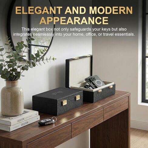 صندوق فاراداي لمفاتيح السيارة و2 حقيبتين فاراداي، صندوق مانع إشارة مفتاح فوب، صندوق حجب Rfid ممتاز وحقيبة Rfid، قفص حماية لمفتاح السيارة بدون مفتاح، أسود - 8.38 بوصة × 5.15 بوصة × 2.76 بوصة in Kuwait