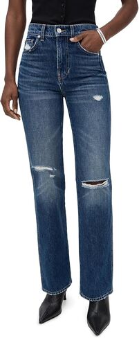 Veronica Beard Jean Women's Dylan High Rise Wide Leg Straight Jeans in Kuwait
