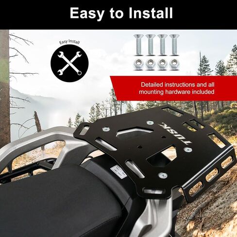 رف خلفي لحامل الأمتعة ذو الرف العلوي من Tusk متوافق مع Honda Transalp XL750 2024-2025 in Kuwait