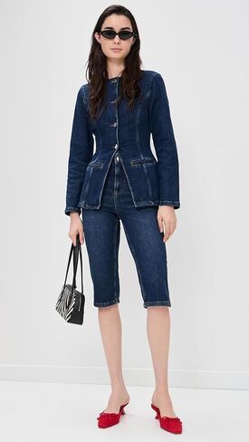 ALIGNE Women's Gracey Denim Peddle Pusher Capris in Saudi Arabia