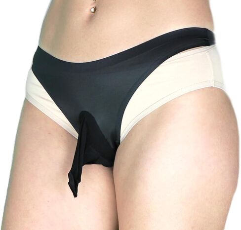 Mona's Choice Stretchy Mens Ice Silk Bikini Briefs with Pouch or Sheath/Mens Panties in Kuwait