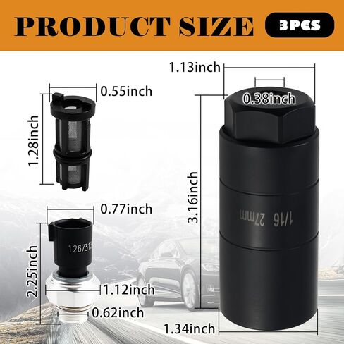 مقبس مستشعر ضغط زيت المحرك OEM#12673134، وحدة إرسال زيت السيارة ومقبس تبديل ضغط الزيوت متوافق مع هامر بويك جي إم سي، مقابس مستشعر الزيوت ملحقات السيارة مع محرك 3/8 بوصة in Kuwait