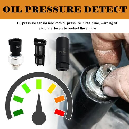 مقبس مستشعر ضغط زيت المحرك OEM#12673134، وحدة إرسال زيت السيارة ومقبس تبديل ضغط الزيوت متوافق مع هامر بويك جي إم سي، مقابس مستشعر الزيوت ملحقات السيارة مع محرك 3/8 بوصة in Kuwait