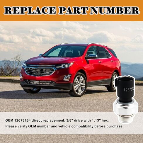 مقبس مستشعر ضغط زيت المحرك OEM#12673134، وحدة إرسال زيت السيارة ومقبس تبديل ضغط الزيوت متوافق مع هامر بويك جي إم سي، مقابس مستشعر الزيوت ملحقات السيارة مع محرك 3/8 بوصة in Kuwait