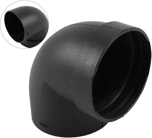 60mm/2.4 Inch L-Shape Diesel Heater Duct Connector, High Temp Resistant Air Duct Elbow Outlet for Car RV Truck Van Parking Caravan Heater System, Black Plastic in Kuwait