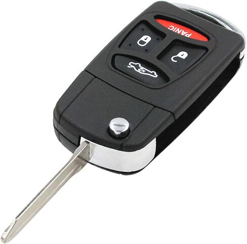 Beefunny Replacement Folding Flip Remote Car Key Shell Case Fob 4 Button for Chrysler for Dodge Durango (2) in Saudi Arabia
