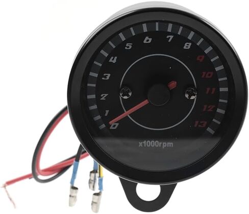 Cnsodo15 1 قطعة ضوء الليل مقياس سرعة الدوران 12 فولت الضوء الخلفي مقياس سرعة الدوران الأسود العالمي لنماذج الدراجات النارية من تيار مستمر 12 فولت in Kuwait