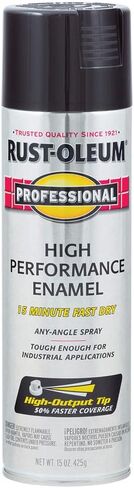 6 عبوات تحتوي على 15 أونصة من العلامات التجارية Rust-Oleum 7579838 طلاء رش مينا أسود احترافي عالي الأداء، لامع in Saudi Arabia