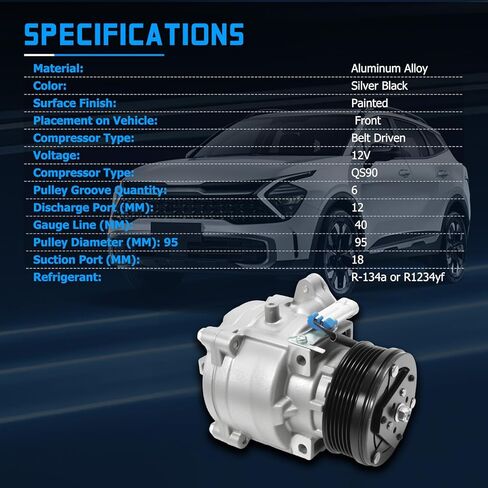 ضاغط تيار متردد 22301C مع قابض يناسب 2013-2021 Encore، 2013-2021 Sonic، 2013-2021 Trax 1.4L، يناسب 2020-2021 Encore GX 1.2L 1.3L، استبدال ضاغط تكييف الهواء OE 42623009 in Saudi Arabia