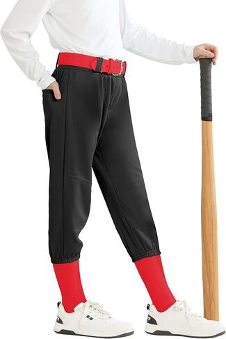 QBK 2T 3T 4T 5T طفل الفتيات السراويل البيسبول الأولاد البيسبول بانت تي شيرت الكرة السراويل Fastpitch السراويل مع جيوب in Kuwait