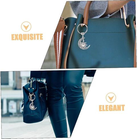 Retro Sun and Moon Keychain Charm Vintage Style Bag Pendant for Car Keys and Accessories Lucky Dual-use Key Ring with Refined Craftsmanship in Saudi Arabia