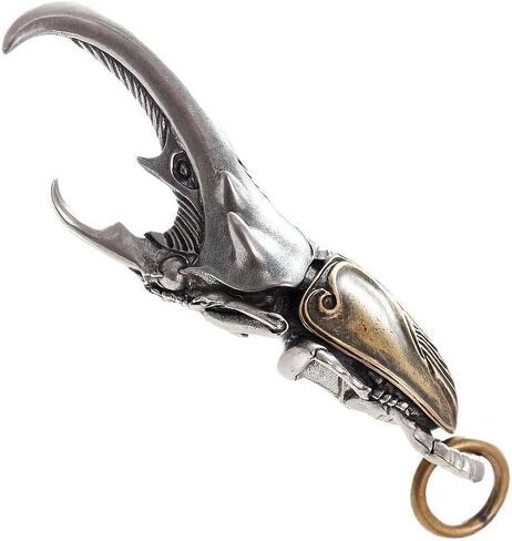 Vintage Beetle Keychain Metal Bottle Opener With Intricate Wing Design Durable Keyring For Men Metallic Finish Unique Gift in Saudi Arabia