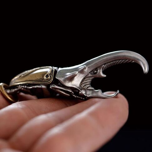 Vintage Beetle Keychain Metal Bottle Opener With Intricate Wing Design Durable Keyring For Men Metallic Finish Unique Gift in Saudi Arabia