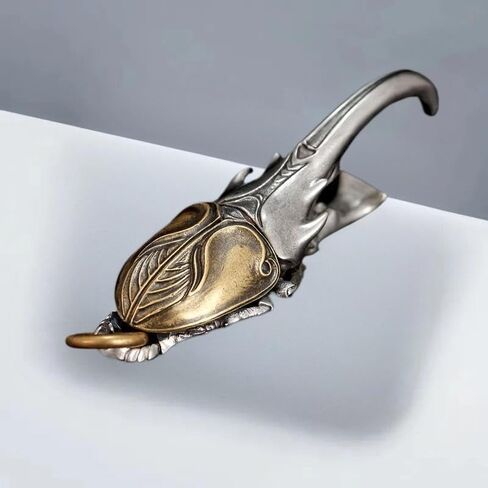 Vintage Beetle Keychain Metal Bottle Opener With Intricate Wing Design Durable Keyring For Men Metallic Finish Unique Gift in Saudi Arabia