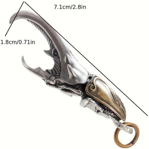 Vintage Beetle Keychain Metal Bottle Opener With Intricate Wing Design Durable Keyring For Men Metallic Finish Unique Gift in Saudi Arabia