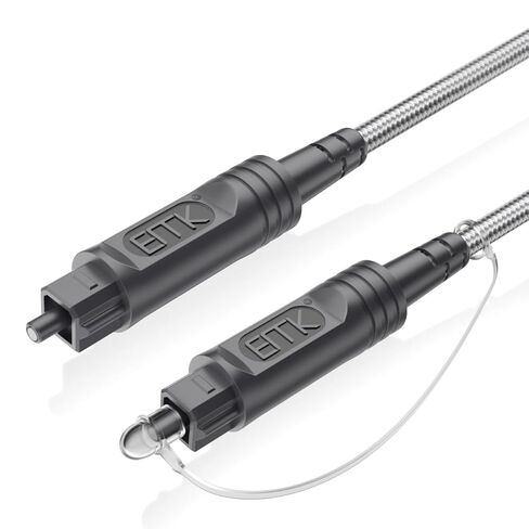 EMK Digital Optical Audio Cable-3Feet/1M Toslink Cable - Fiber Optic Cord for Home Theater,Sound bar,TV,Gaming Console,Musical Instrument,Projector,Speaker in Saudi Arabia
