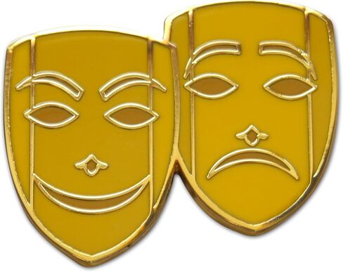 Novel Merk Theatre & Drama Lover Lapel Pin, Hat Pin & Tie Tack Set with Clutch Back in Saudi Arabia