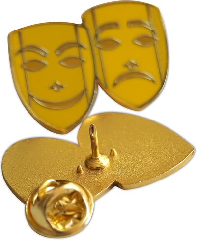 Novel Merk Theatre & Drama Lover Lapel Pin, Hat Pin & Tie Tack Set with Clutch Back in Saudi Arabia