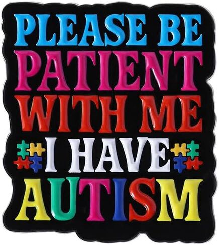 Autism Awareness Enamel Lapel Pin Rainbow Puzzle Autism Support Brooch for Clothes Backpacks Hats in Saudi Arabia
