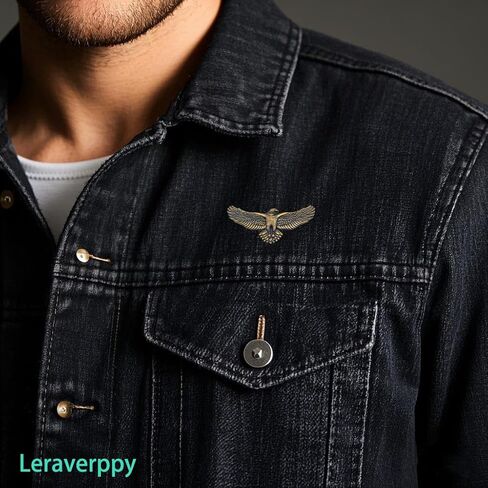 Metal Pin,Brown Engraved Eagle Badge Power And Mystery Brooch,Gift For Teens Students Family Friends Coworkers Interns Freshman,DIY Decor Jacket Canvas Bag Backpack Shirt Collar Accessory in Saudi Arabia