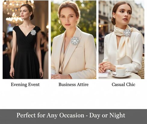 Elegant Crystal Flower Brooch Pin for Women, Sparkling Rhinestone Floral Jewelry Accessory for Dress, Wedding, Party, Gifts - A Stunning Choice with Retro Charm in Kuwait