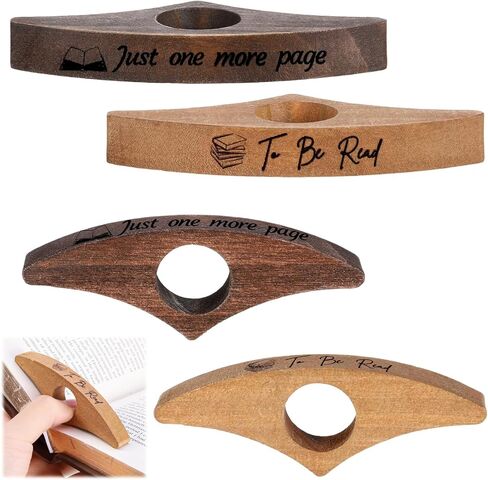 2 Pcs Book Thumb Page Holder for Reading Teacher Appreciation Gift Wooden Book Opener Engraved to Be Read and Just One More Page Books Lover Gift Reading Accessories for Reader Librarian Bookworm in Saudi Arabia