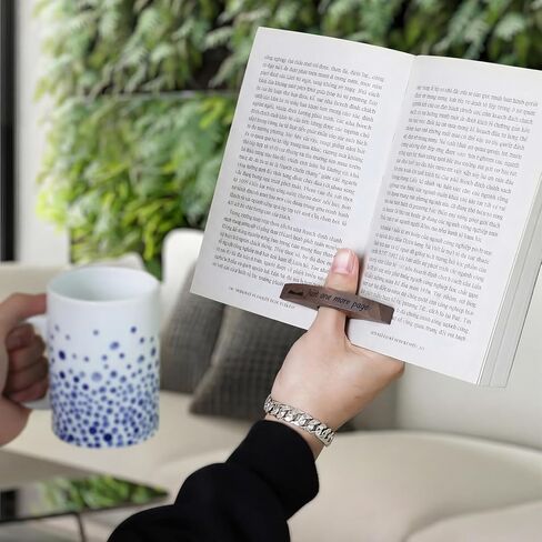 2 Pcs Book Thumb Page Holder for Reading Teacher Appreciation Gift Wooden Book Opener Engraved to Be Read and Just One More Page Books Lover Gift Reading Accessories for Reader Librarian Bookworm in Saudi Arabia