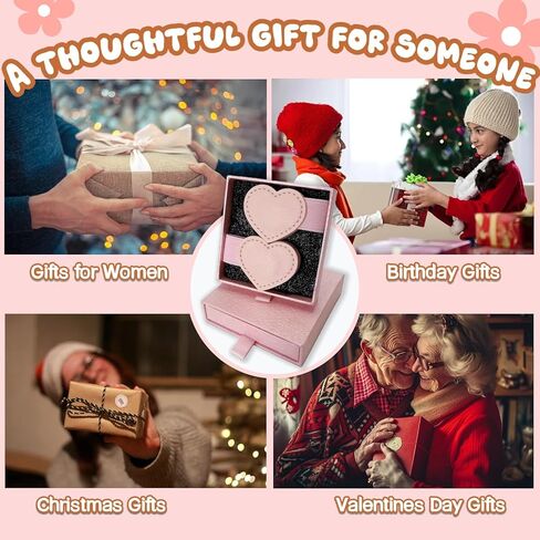 علامات مغناطيسية على شكل قلب من الجلد مع حامل أقلام - قطعتين من علامات الكتب اللطيفة من Winjeto لقراءة إكسسوارات النساء والأطفال، هدايا لمحبي الكتب للأصدقاء والمدرسين واللوازم المكتبية مع صندوق هدايا، وردي in Kuwait