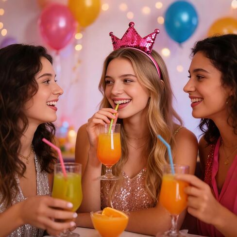 مجموعة عصابات رأس تاج الأميرة مكونة من 20 قطعة، عصابات رأس لامعة من الترتر للنساء، هدايا حفلات الأميرات، 20 لونًا in Kuwait