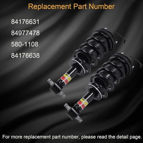 84176631 84977478 ممتص الصدمات الأمامي - قطعتان من زوج دعامات الصدمات الأمامية مجموعة MRC تعليق كهربائي أوتوماتيكي لـ 2015-2020 كاديلاك إسكاليد تشيفي تاهو سوبربان سيلفرادو جي إم سي سييرا 1500 يوكون XL in Kuwait