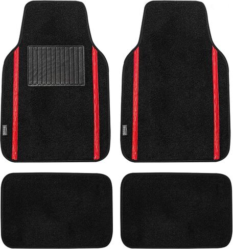 FH Group Universal Fit Car Floor Mats – All-Purpose Carpet Floor Mats & Protectors for Cars, SUVs & Trucks, Durable Automotive Carpet Mats, White & Black in Saudi Arabia