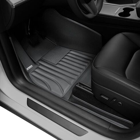 SUPER LINER 6 PCS Soft Floor Mats & Accessories for Tesla Model 3 Highland (2024,2025,2026) – Custom Fit All Weather Protection Full-CabinProtect™ System Cargo Liners in Kuwait
