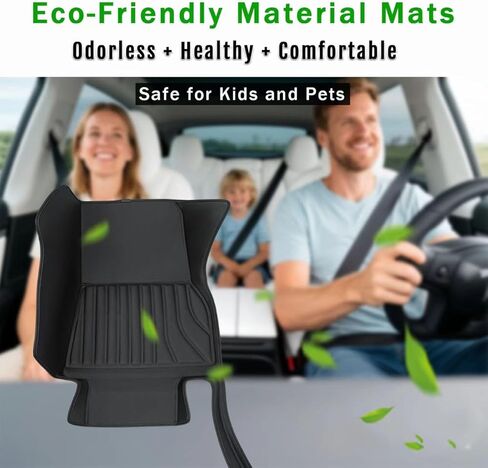 SUPER LINER 6 PCS Soft Floor Mats & Accessories for Tesla Model 3 Highland (2024,2025,2026) – Custom Fit All Weather Protection Full-CabinProtect™ System Cargo Liners in Kuwait