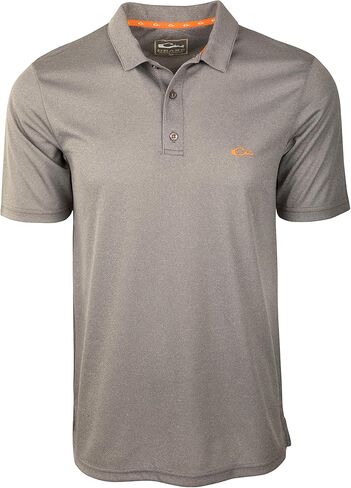 Drake Waterfowl Men's Performance Heather Moisture-Wicking Quick Dry Lightweight Active Short Sleeve Polo Shirt in Saudi Arabia