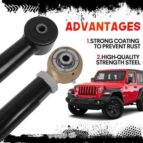 Suspension Rear Lower Control Arms for 2007-2018 Jeep Wrangler JK/JKU 0-6" Lift Adjustable Control Arm Kit 2pcs in Kuwait