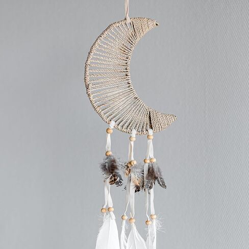 4 Inch Moon Dream Catcher Rings, 4 Pcs Metal Christmas Macrame Wreath Floral Ring Hoop for Home Car DIY Craft Wedding Wall Hanging Decoration, Light Silver in Saudi Arabia