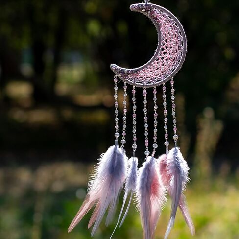 4 Inch Moon Dream Catcher Rings, 4 Pcs Metal Christmas Macrame Wreath Floral Ring Hoop for Home Car DIY Craft Wedding Wall Hanging Decoration, Light Silver in Saudi Arabia