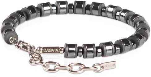 Hematite Mens Bracelet with Chakra and Protective Bracelet with Stainless Steel Adjustable Chain Mens Jewelry Ideal for Yourself, Your Father and Your Friends. in Kuwait