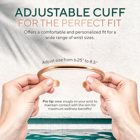 TheraCopper Copper Bracelet for Men & Women — 100% Pure Copper Bracelets — Raw, Solid & Uncoated Handmade Tibetan Bracelet Cuff Bangles (Hammered & Barrel Design) in Kuwait