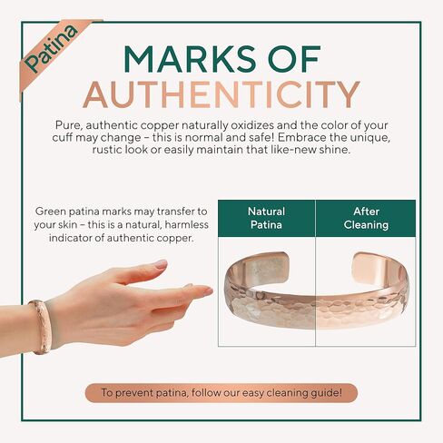 TheraCopper Copper Bracelet for Men & Women — 100% Pure Copper Bracelets — Raw, Solid & Uncoated Handmade Tibetan Bracelet Cuff Bangles (Hammered & Barrel Design) in Kuwait