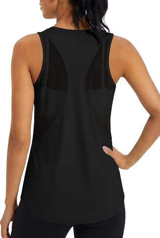 Magcomsen Womens Prockout Tops Racerback Tank Tops Mesh Back Predableless Alqueveless Dry Dry Running Draytic Termtics in Kuwait