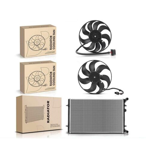 Replacement Parts for New Radiator&Cooling Fan Assembly Kit for Audi TT TT Quattro Volkswagen Golf Mod-A58PP-43684 in Saudi Arabia