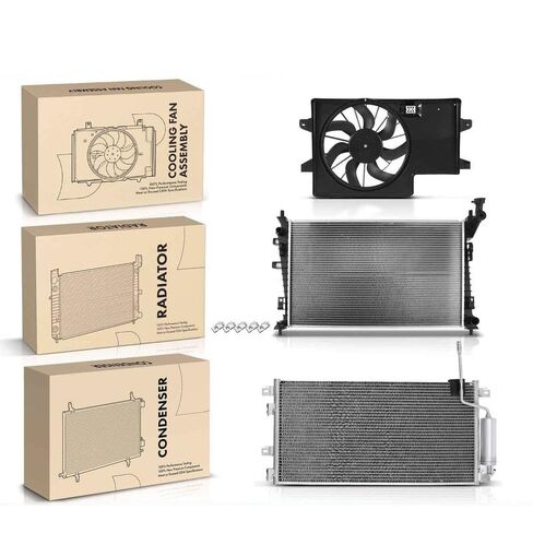 Replacement Parts for New Radiator&AC Condenser&Cooling Fan Kit for Ford Focus 2008-2011 L4 2.0L Mod-A58PP-44341 in Saudi Arabia