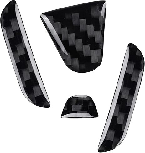 Bilisin Compatible with Rear Tailgate Insert Emblem Logo Carbon Fiber Emblem Badge Decal Cover Trim with Strong Adhesive for Honda Civic 2011-2015 Red in Kuwait