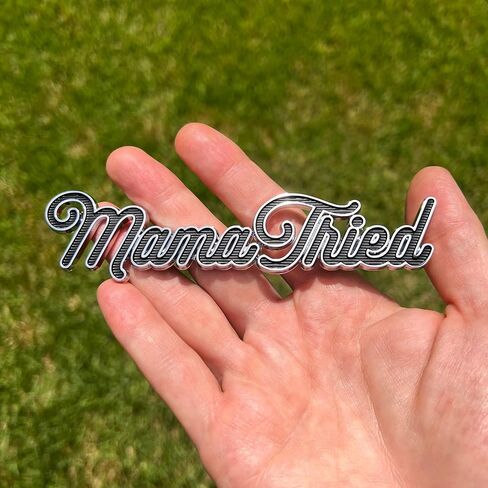 The Mama Tried Car Badge Emblem – ABS Resin Composite, Chrome Finish 3D Decal for Vehicle Exterior in Saudi Arabia
