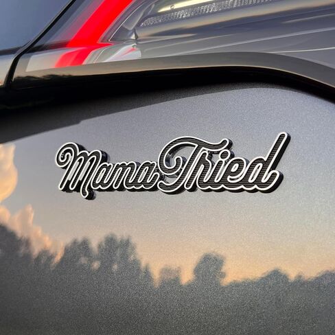 The Mama Tried Car Badge Emblem – ABS Resin Composite, Chrome Finish 3D Decal for Vehicle Exterior in Saudi Arabia